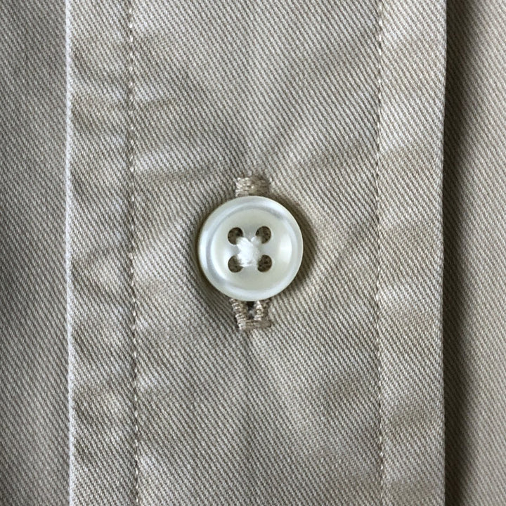 Ralph Lauren Classic Fit short sleeve button down shirt, men's size XL cotton Beige type Vintage Second Hand