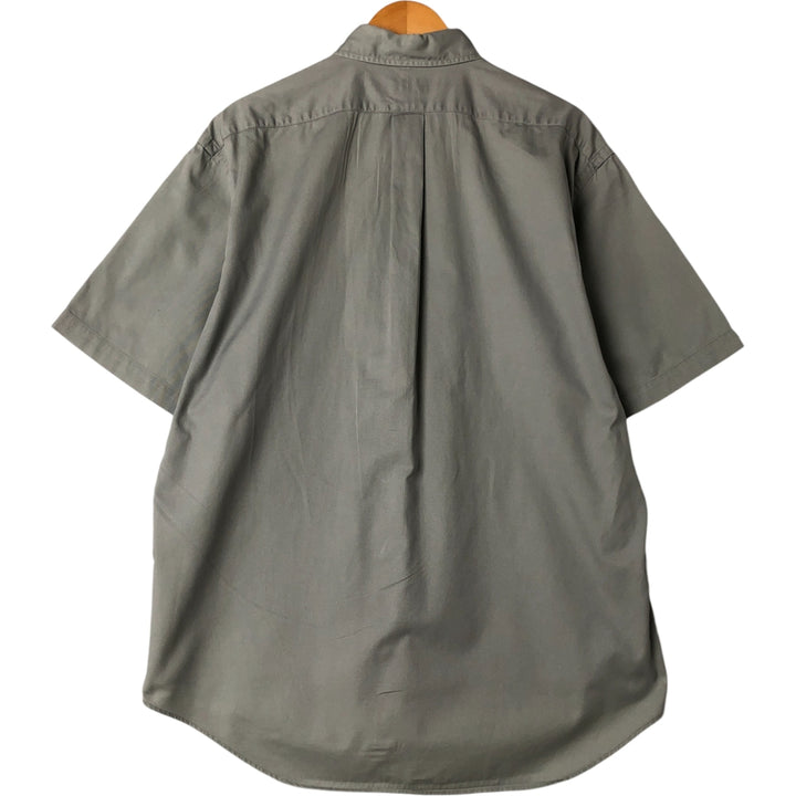 Ralph Lauren BLAIRE short sleeve button down shirt, men's size L cotton green type Vintage Second Hand