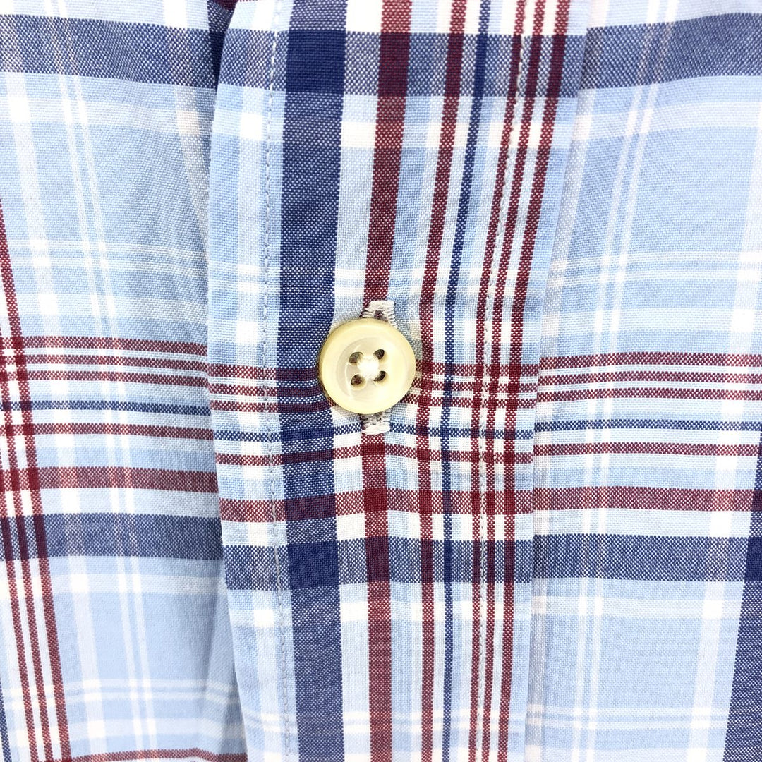 Ralph Lauren CUSTOM FIT short sleeve button down check shirt men's M size cotton Blue type light blue Vintage Second Hand