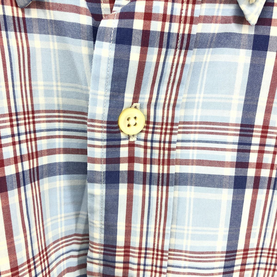 Ralph Lauren CUSTOM FIT short sleeve button down check shirt men's M size cotton Blue type light blue Vintage Second Hand
