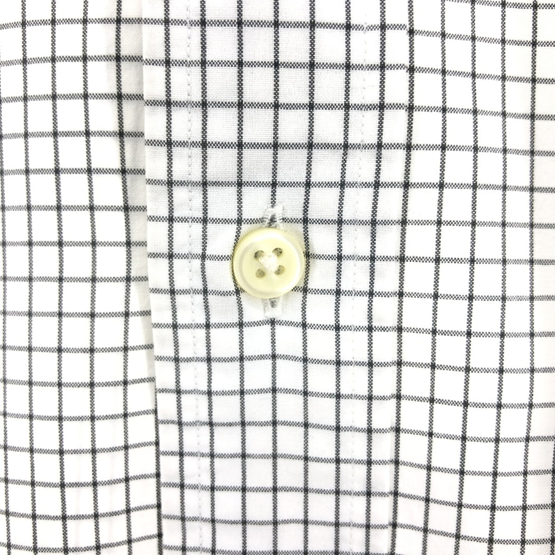 Ralph Lauren Classic Fit Short Sleeve Button Down Check Shirt Men's XL cotton white type Vintage Second Hand