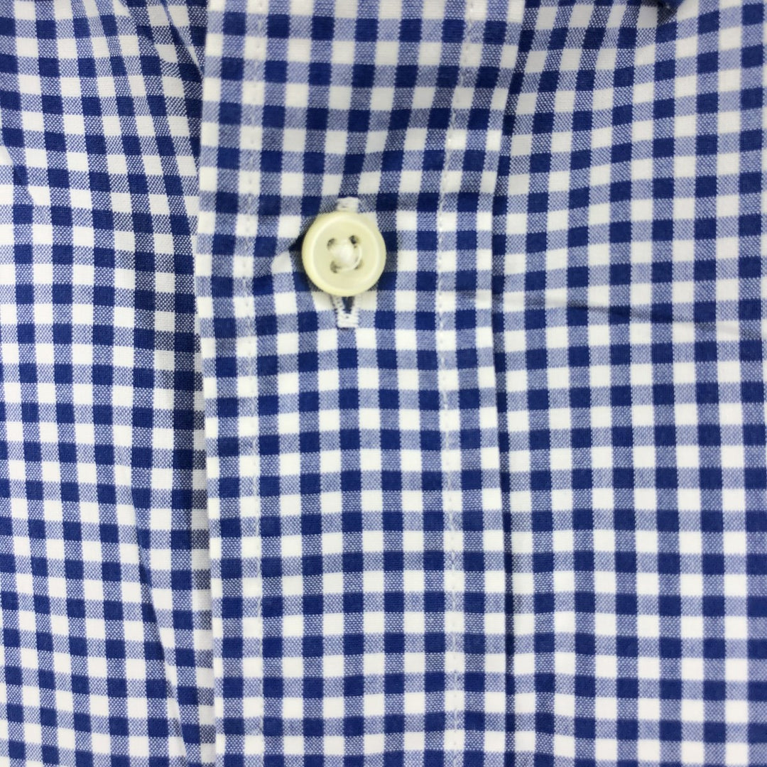 Ralph Lauren CUSTOM FIT short sleeve button down check shirt men's XXL cotton blue type Vintage Second Hand
