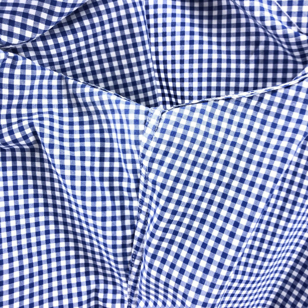 Ralph Lauren CUSTOM FIT short sleeve button down check shirt men's XXL cotton blue type Vintage Second Hand