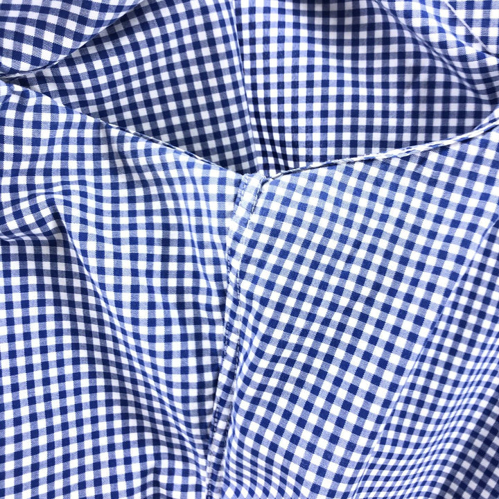 Ralph Lauren CUSTOM FIT short sleeve button down check shirt men's XXL cotton blue type Vintage Second Hand