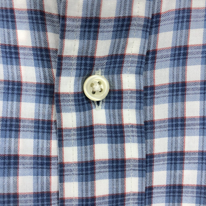 Ralph Lauren Classic Fit Short Sleeve Button Down Check Shirt Men's XL cotton blue type Vintage Second Hand