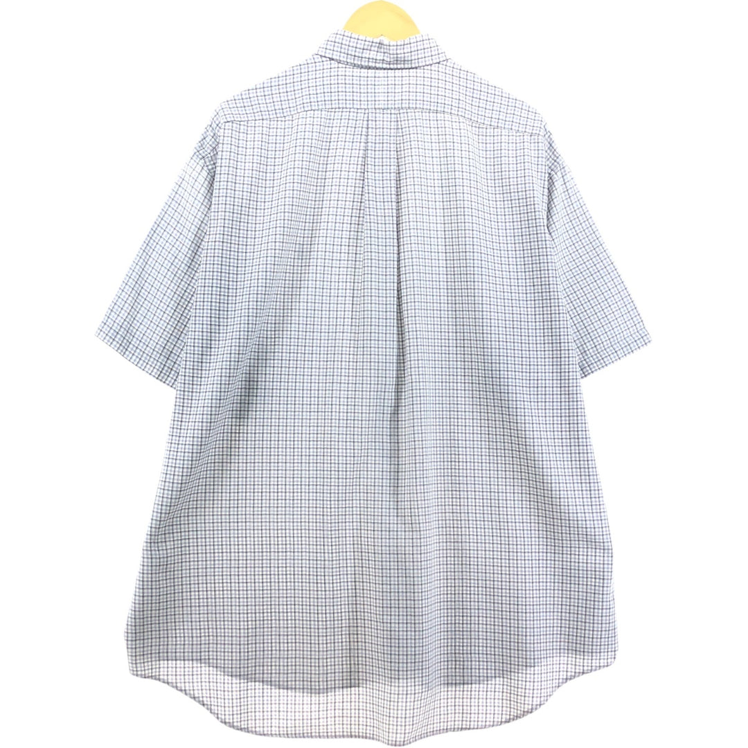 Ralph Lauren BLAKE short sleeve button down check shirt men's XL size cotton gray type Vintage Second Hand