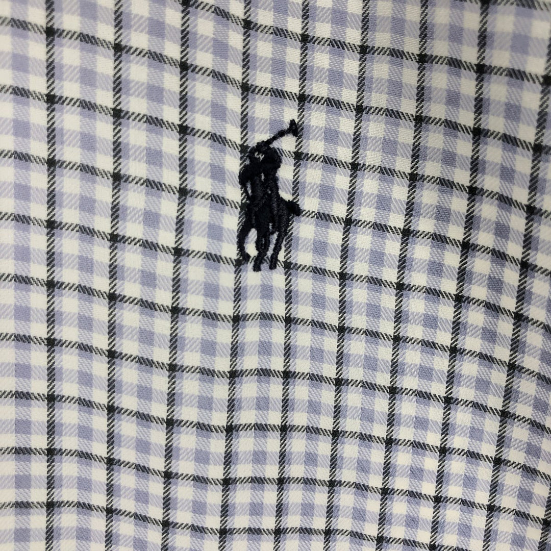 Ralph Lauren BLAKE short sleeve button down check shirt men's XL size cotton gray type Vintage Second Hand