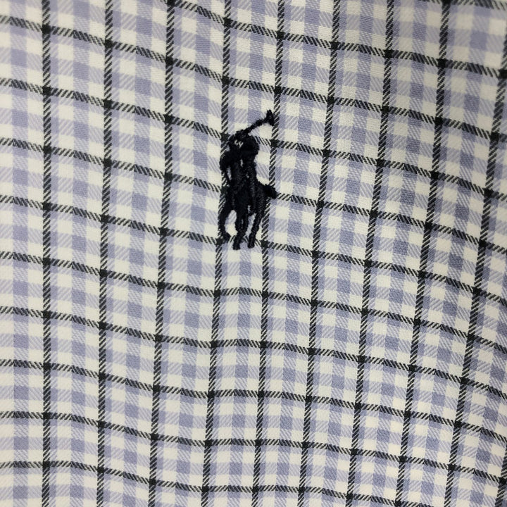 Ralph Lauren BLAKE short sleeve button down check shirt men's XL size cotton gray type Vintage Second Hand