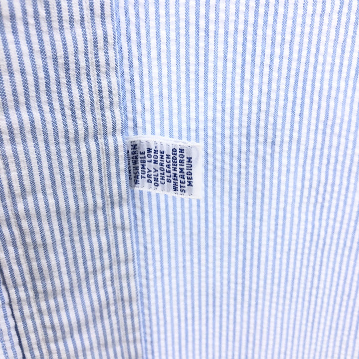 Ralph Lauren POLO by Ralph Lauren CUSTOM FIT short sleeve button down striped shirt men's L size cotton Blue type light blue Vintage Second Hand