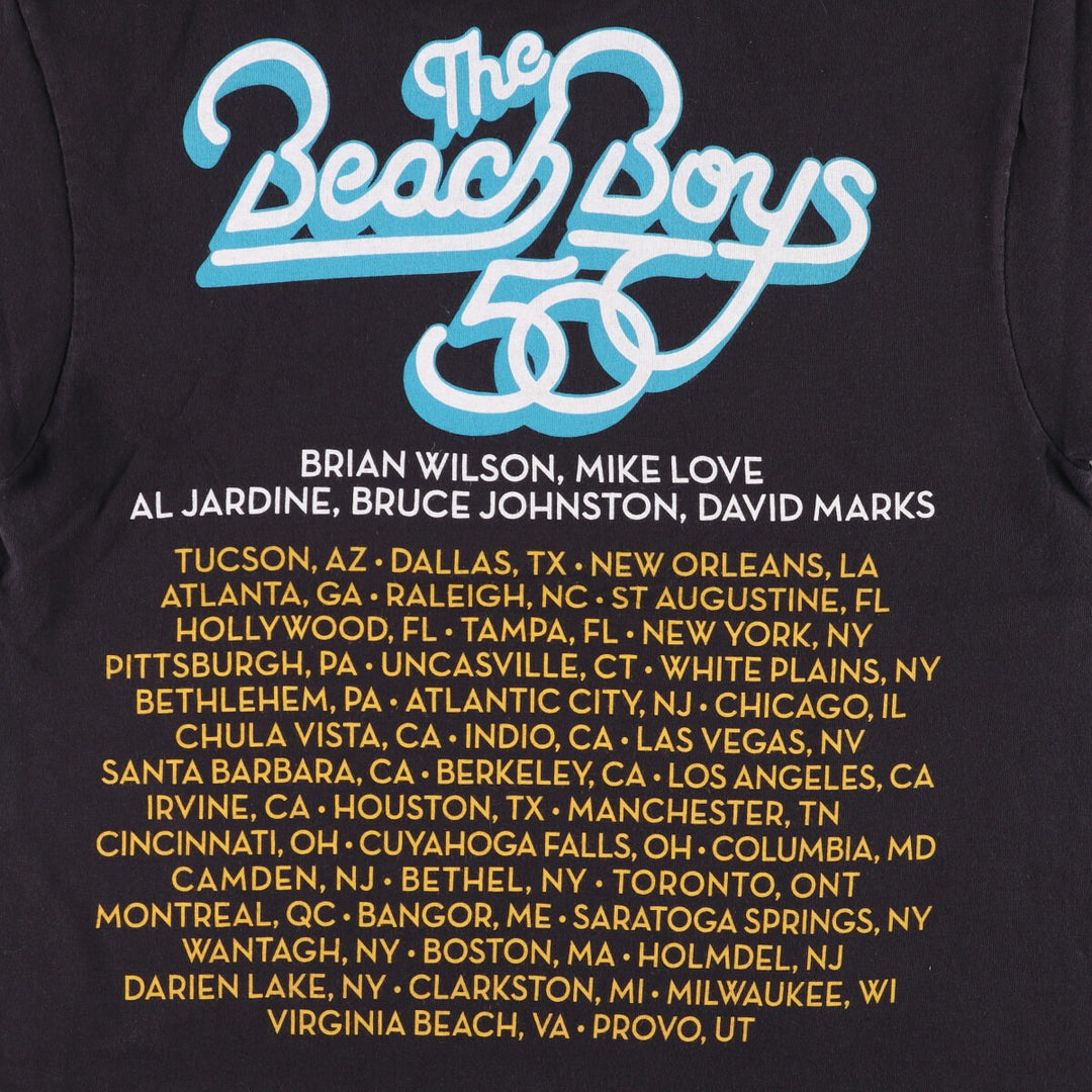 Delta DELTA PRO WEIGHT THE BEACH BOYS The Beach Boys Band T-shirt Band Tee Men's M equivalent cotton black type Vintage Second Hand