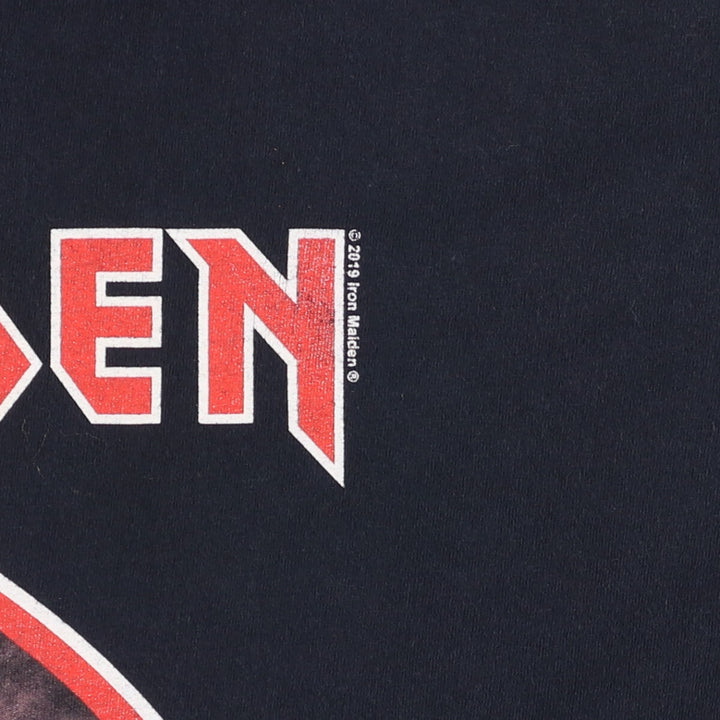 Global IRON MAIDEN Iron Maiden Band T-shirt Band T Men's XL size cotton black type Vintage Second Hand