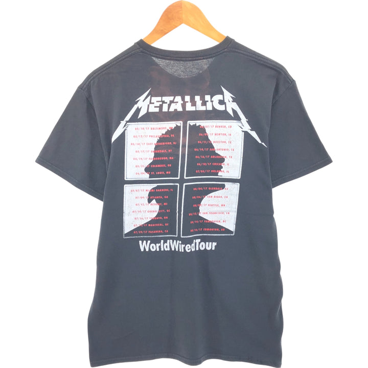 METALLICA Metallica Band T-shirt Band T Men's M size cotton black type Vintage Second Hand