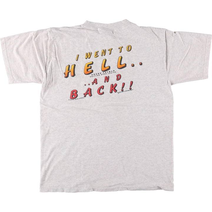 ALL SPORT Printed T-shirt Made in USA Men's L size cotton gray type Vintage Second Hand