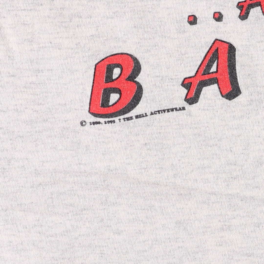 ALL SPORT Printed T-shirt Made in USA Men's L size cotton gray type Vintage Second Hand