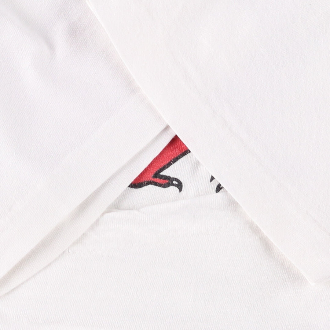 90'S Hanes BEEFY-T Dragon Pattern Print T-shirt Made in USA Men's XL Vintage cotton white type Vintage Second Hand