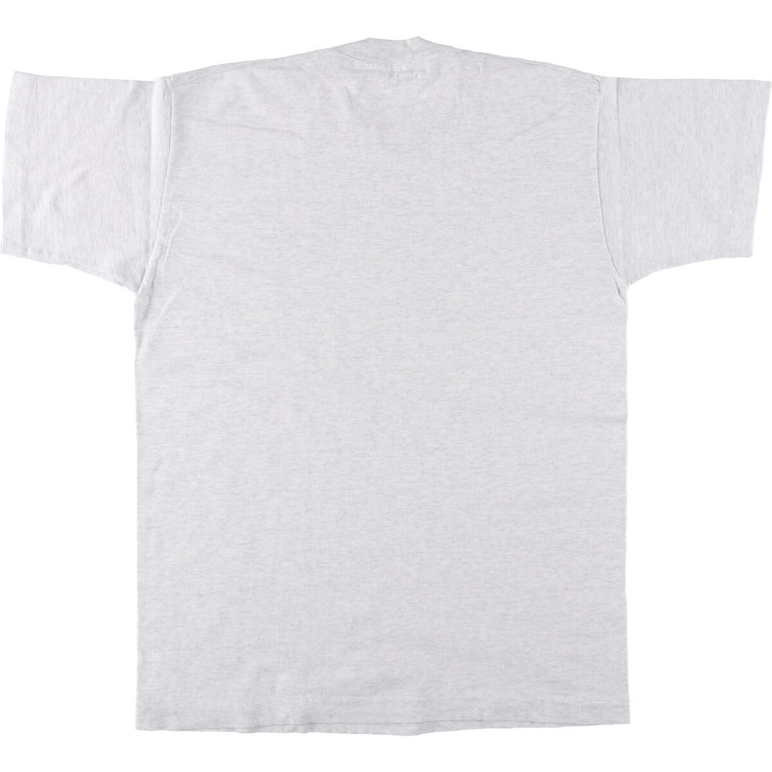 90'S Fruit of the Loom Message Print T-Shirt Made in Canada Men's Size L Vintage cotton gray type Vintage Second Hand