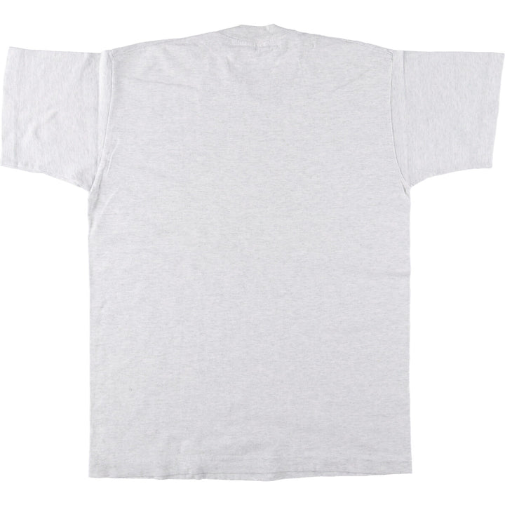 90'S Fruit of the Loom Message Print T-Shirt Made in Canada Men's Size L Vintage cotton gray type Vintage Second Hand