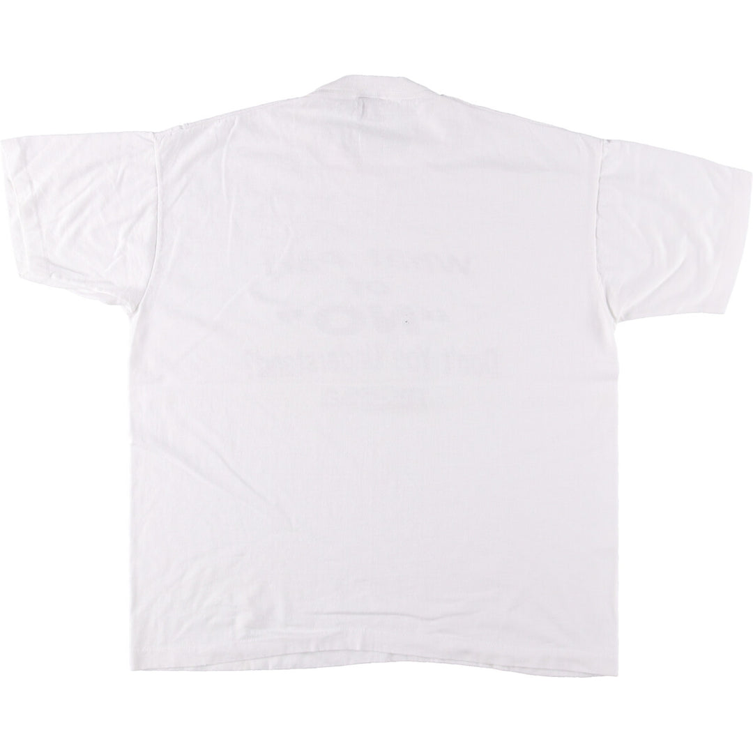 90'S Fruit of the Loom NJCASA Printed T-Shirt Made in USA Men's XL Short Sleeve Vintage cotton white type Vintage Second Hand