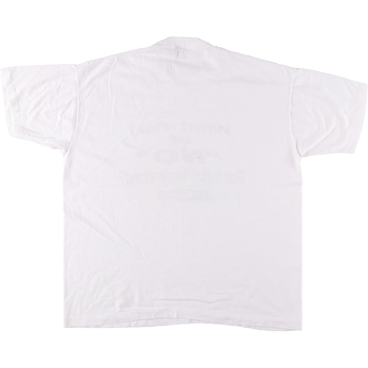 90'S Fruit of the Loom NJCASA Printed T-Shirt Made in USA Men's XL Short Sleeve Vintage cotton white type Vintage Second Hand