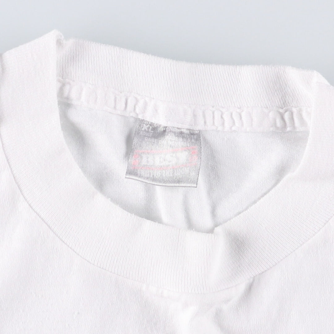90'S Fruit of the Loom FRUIT OF THE LOOM Who's That? Photo T-shirt Made in USA Men's XL Vintage cotton white type Vintage Second Hand