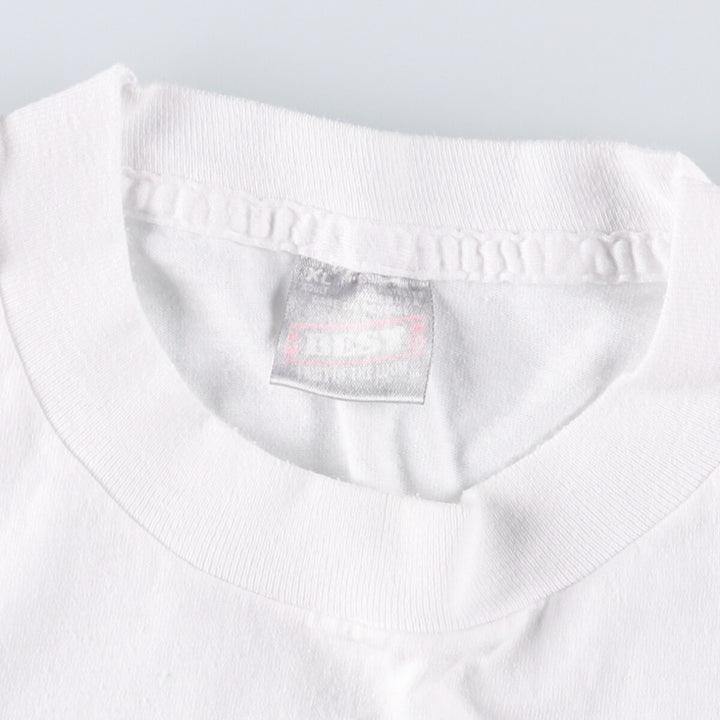 90'S Fruit of the Loom FRUIT OF THE LOOM Who's That? Photo T-shirt Made in USA Men's XL Vintage cotton white type Vintage Second Hand