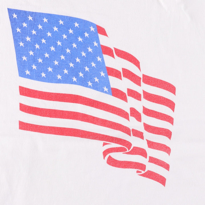 90s-00'S Hanes BEEFY-T Stars and Stripes Printed T-Shirt Men's XL Vintage cotton white type Vintage Second Hand