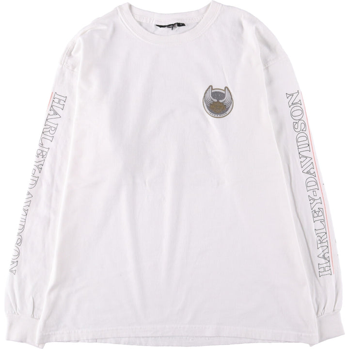 00'S Harley-Davidson Long Sleeve T-Shirt, Men's Size L unknown white type Vintage Second Hand