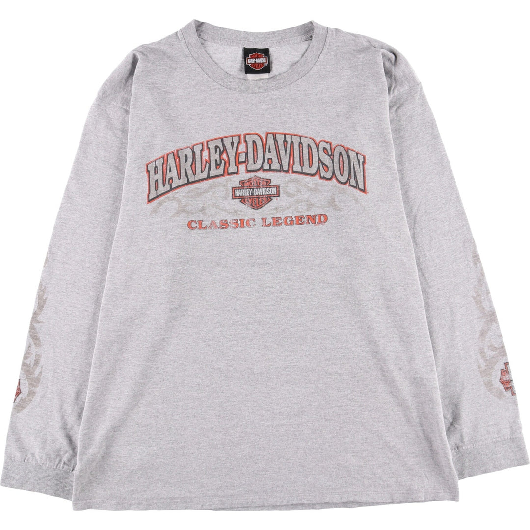 00'S Harley-Davidson Long Sleeve T-Shirt Made in USA Men's XL unknown gray type Vintage Second Hand