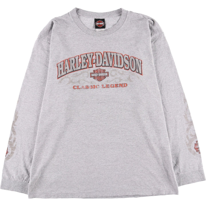 00'S Harley-Davidson Long Sleeve T-Shirt Made in USA Men's XL unknown gray type Vintage Second Hand