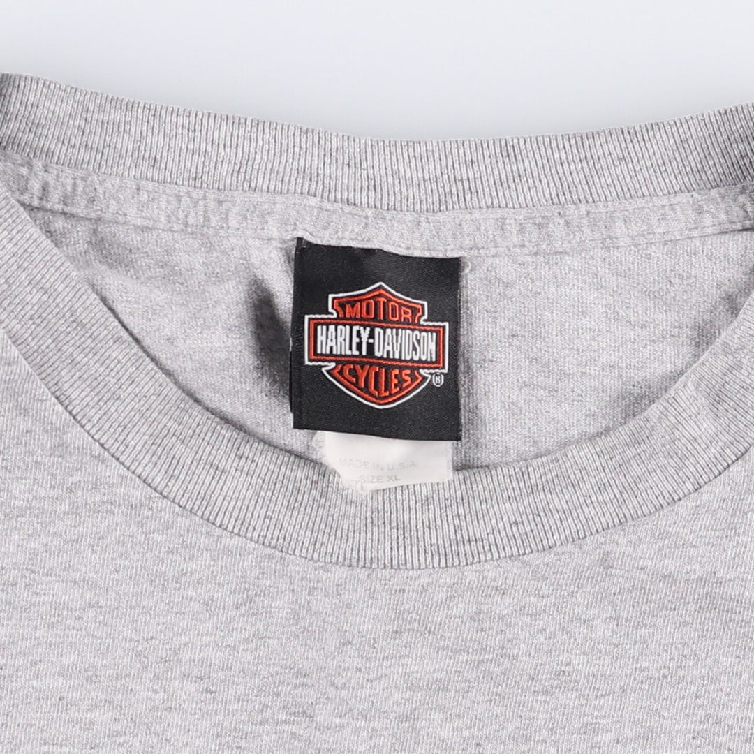 00'S Harley-Davidson Long Sleeve T-Shirt Made in USA Men's XL unknown gray type Vintage Second Hand