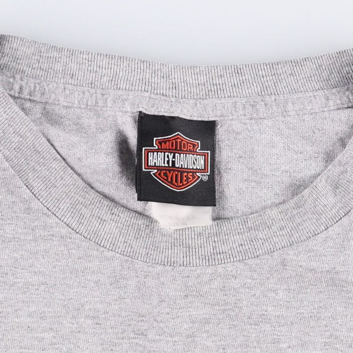 00'S Harley-Davidson Long Sleeve T-Shirt Made in USA Men's XL unknown gray type Vintage Second Hand