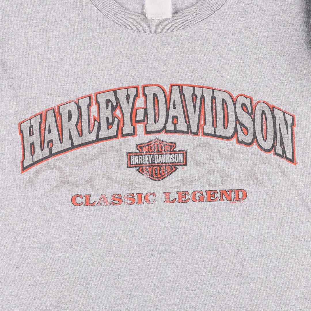 00'S Harley-Davidson Long Sleeve T-Shirt Made in USA Men's XL unknown gray type Vintage Second Hand