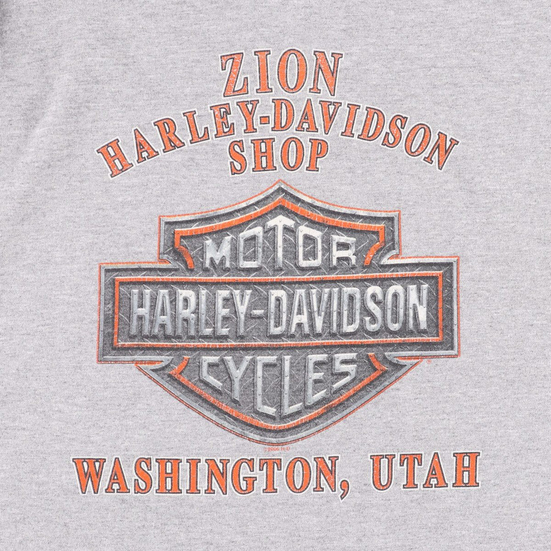 00'S Harley-Davidson Long Sleeve T-Shirt Made in USA Men's XL unknown gray type Vintage Second Hand