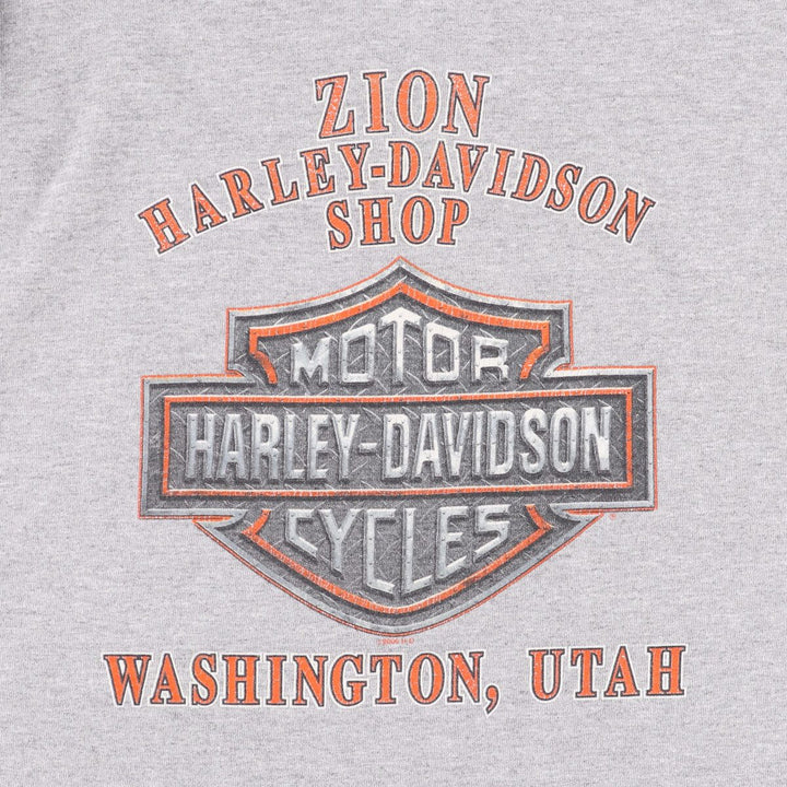 00'S Harley-Davidson Long Sleeve T-Shirt Made in USA Men's XL unknown gray type Vintage Second Hand