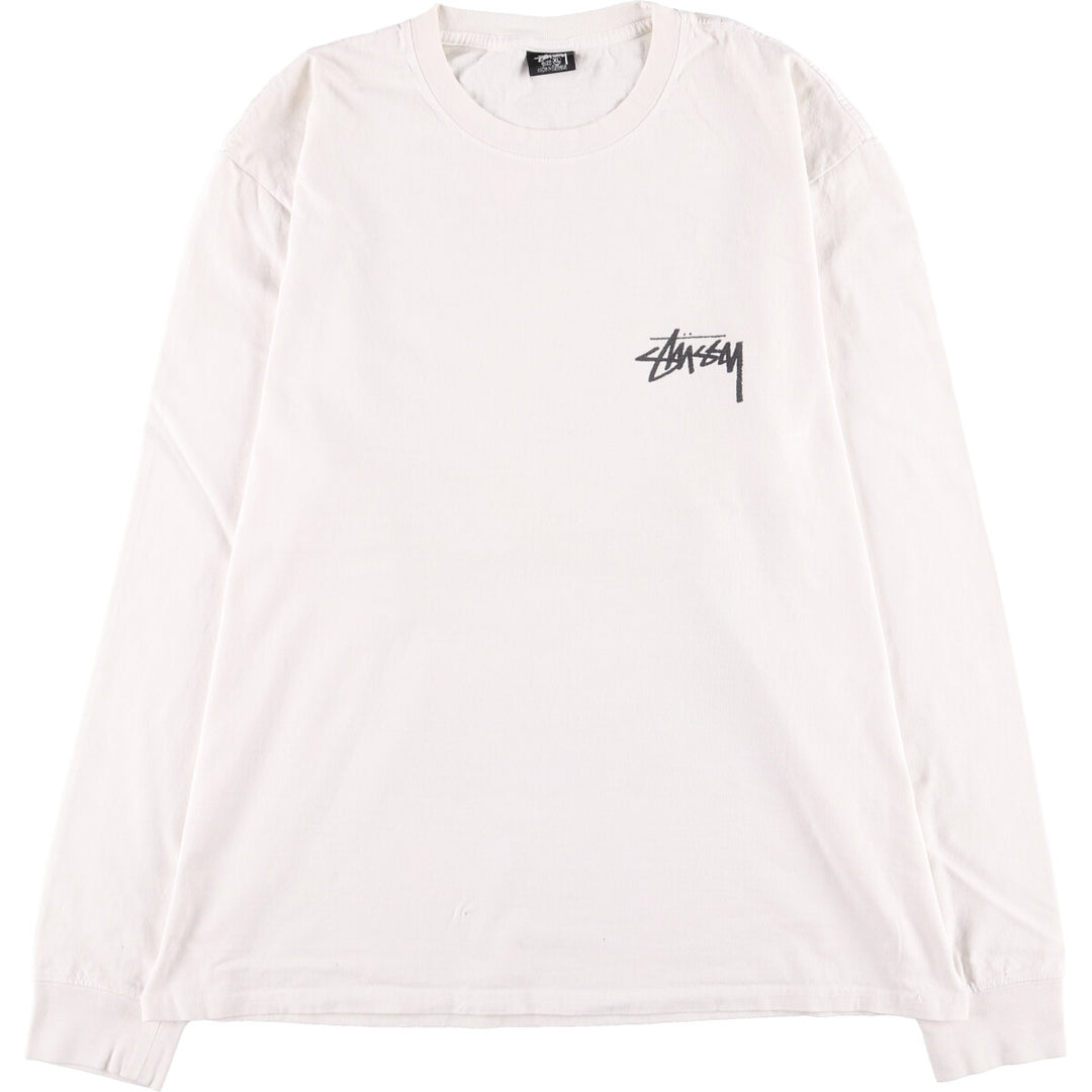 00'S Stussy Venus Long T-shirt, Men's XL size cotton white type Vintage Second Hand