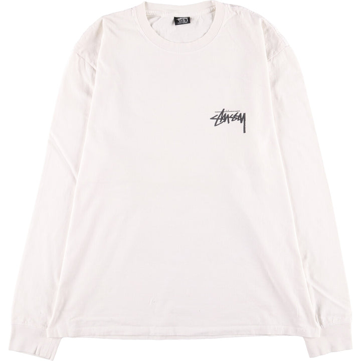 00'S Stussy Venus Long T-shirt, Men's XL size cotton white type Vintage Second Hand
