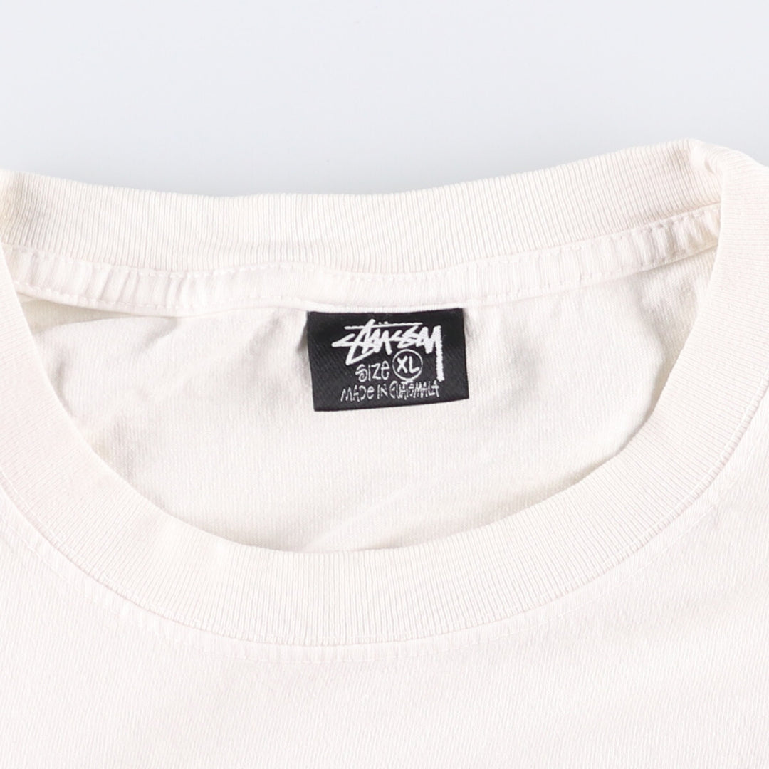 00'S Stussy Venus Long T-shirt, Men's XL size cotton white type Vintage Second Hand