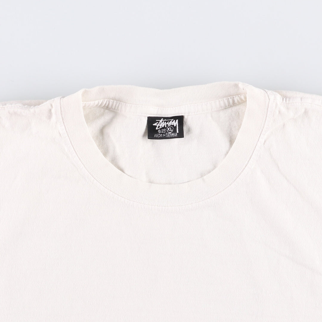00'S Stussy Venus Long T-shirt, Men's XL size cotton white type Vintage Second Hand