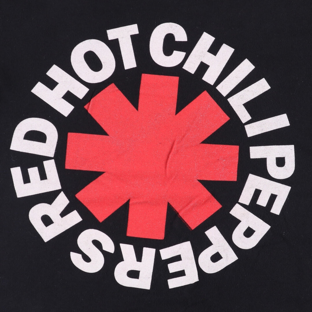 Gildan RED HOT CHILI PEPPERS Band T-shirt, Men's M size cotton black type Vintage Second Hand
