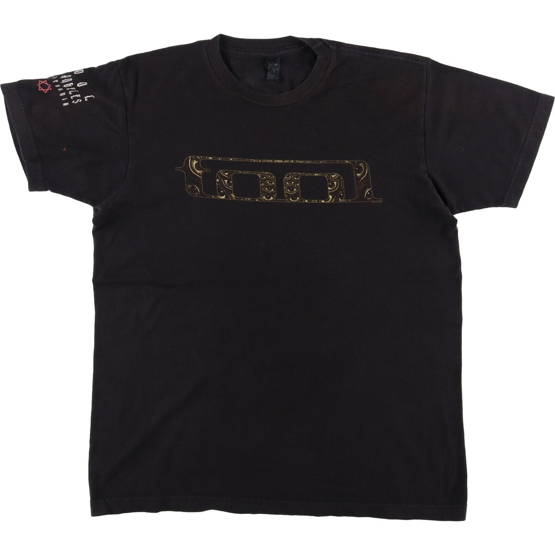 TULTEX TOOL Band T-shirt, Men's M size cotton black type Vintage Second Hand