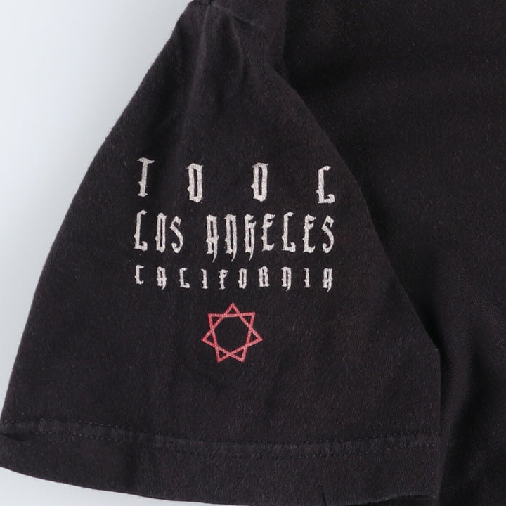 TULTEX TOOL Band T-shirt, Men's M size cotton black type Vintage Second Hand