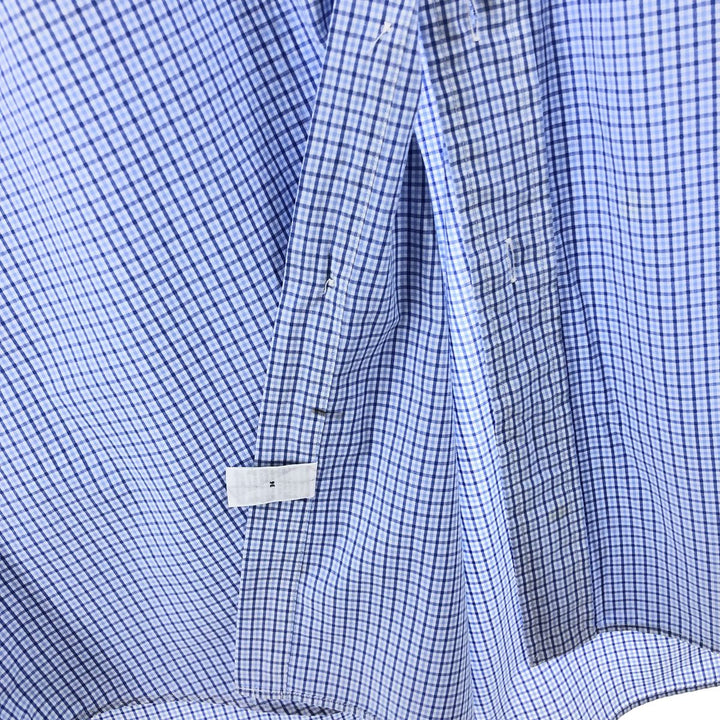 Ralph Lauren BLAKE short sleeve button down check shirt, men's size L cotton blue type Vintage Second Hand