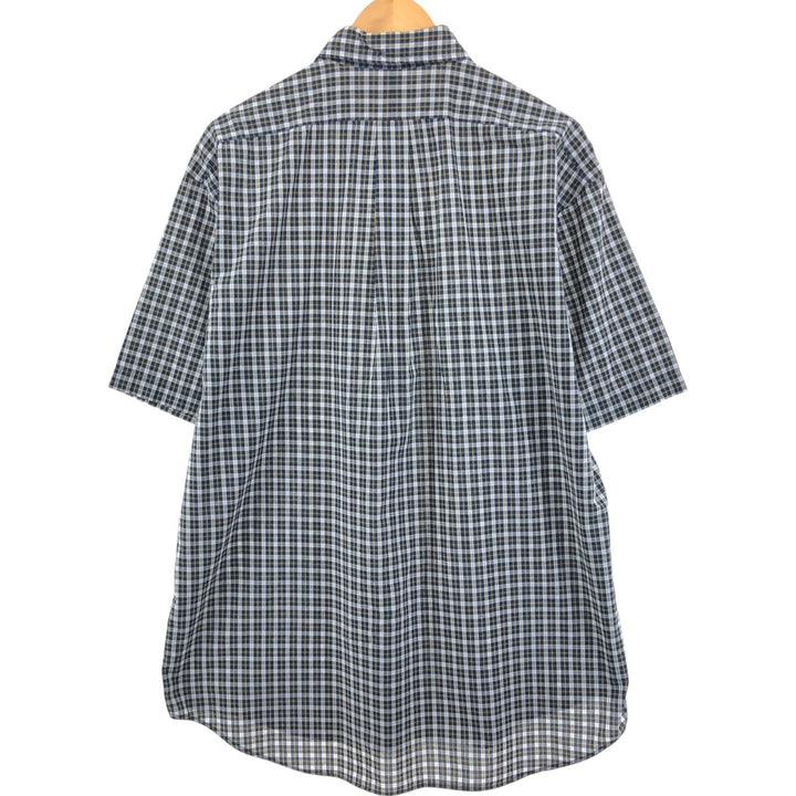 Ralph Lauren BLAKE short sleeve button down check shirt, men's size L cotton yellow type Vintage Second Hand