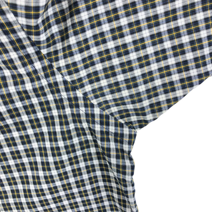 Ralph Lauren BLAKE short sleeve button down check shirt, men's size L cotton yellow type Vintage Second Hand