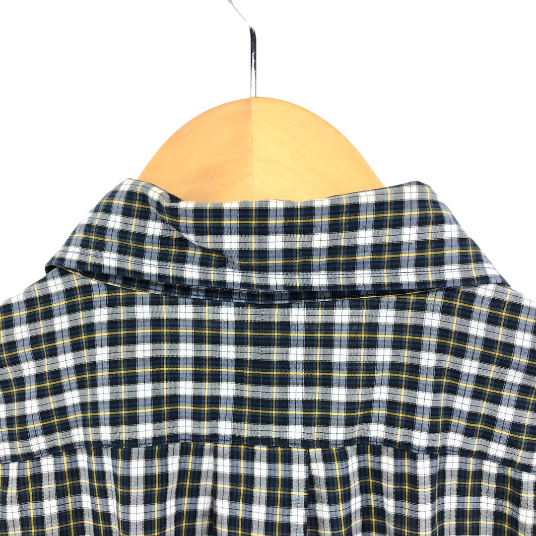 Ralph Lauren BLAKE short sleeve button down check shirt, men's size L cotton yellow type Vintage Second Hand