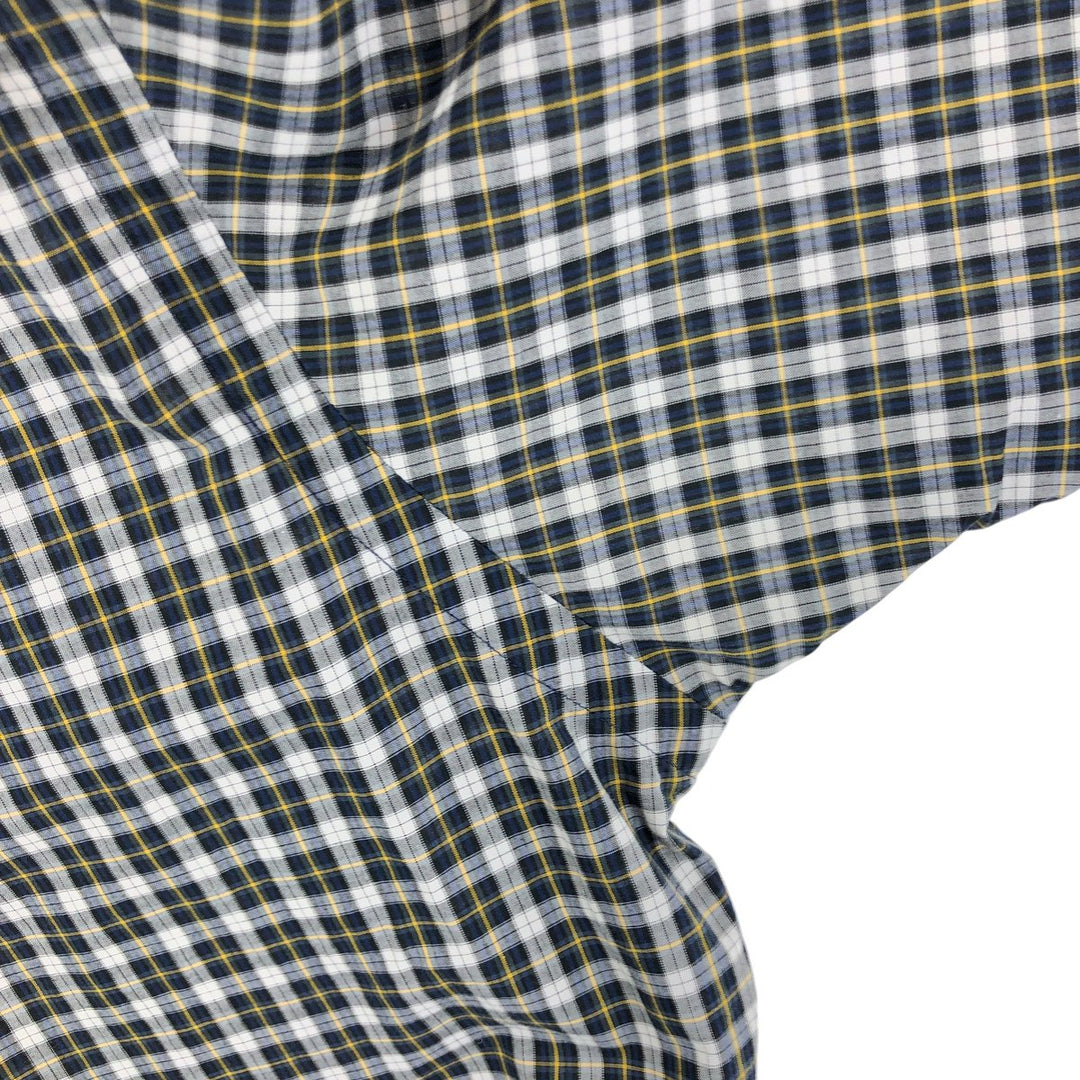 Ralph Lauren BLAKE short sleeve button down check shirt, men's size L cotton yellow type Vintage Second Hand