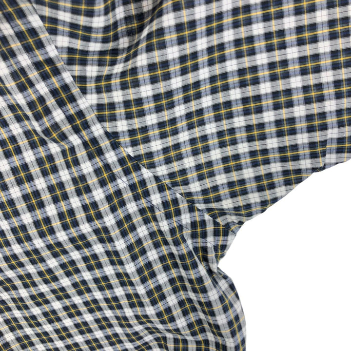 Ralph Lauren BLAKE short sleeve button down check shirt, men's size L cotton yellow type Vintage Second Hand