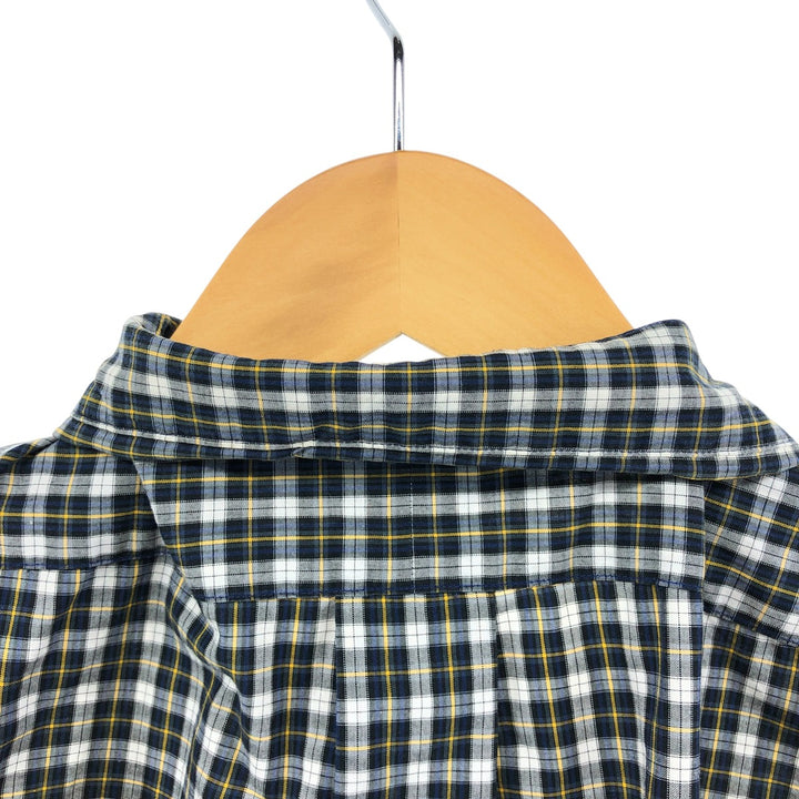 Ralph Lauren BLAKE short sleeve button down check shirt, men's size L cotton yellow type Vintage Second Hand