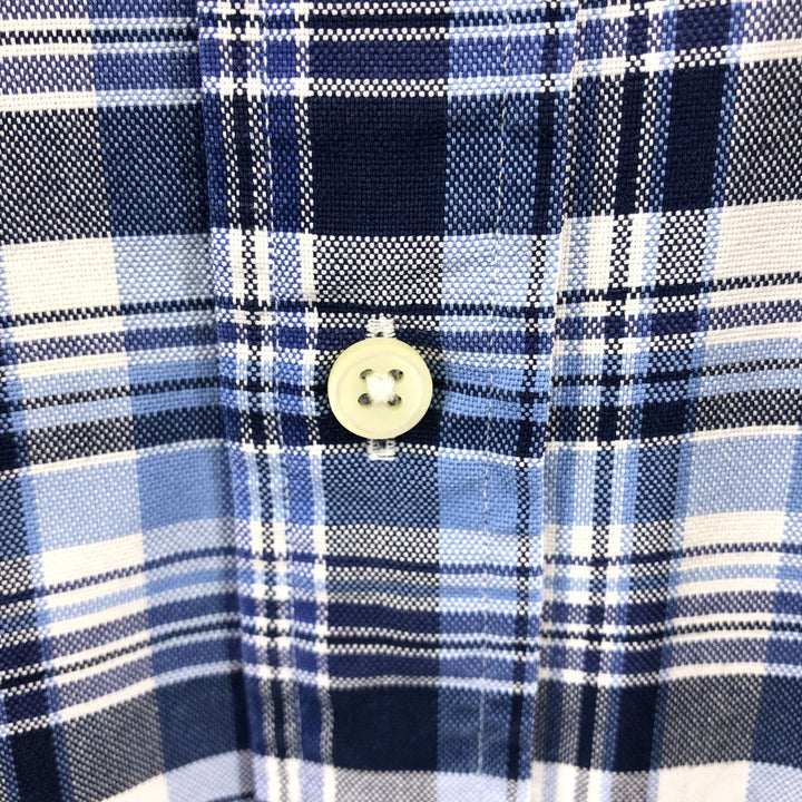 Ralph Lauren POLO RALPH LAUREN short sleeve button down check shirt men's M size cotton blue type Vintage Second Hand