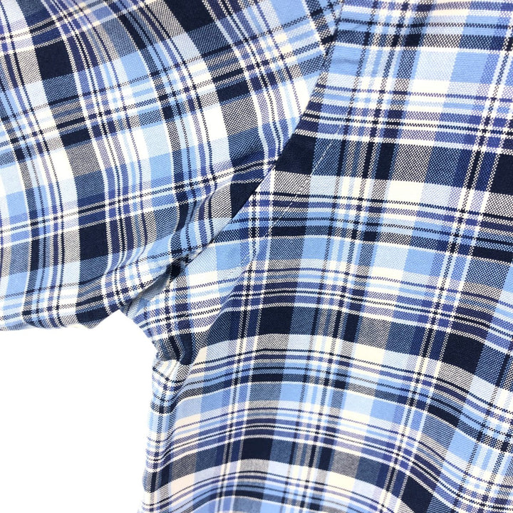 Ralph Lauren POLO RALPH LAUREN short sleeve button down check shirt men's M size cotton blue type Vintage Second Hand